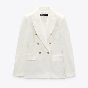Zara double breasted textured jacket
